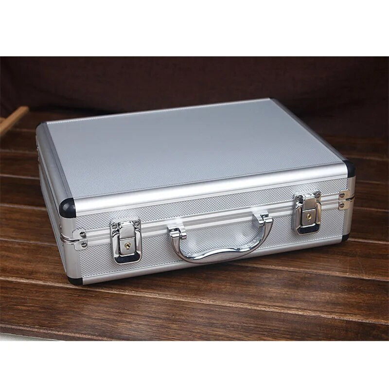 Prenosná hliníková zliatinová skrinka na náradie, úložný box na spisy, protišoková bezpečnostná pomôcka, puzdro na náradie, puzdro na prístroje, vonkajšia skrinka 325x235x100mm