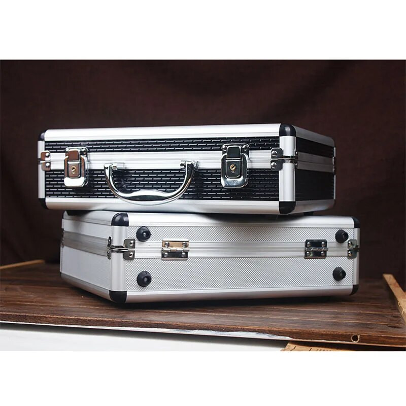 Prenosná hliníková zliatinová skrinka na náradie, úložný box na spisy, protišoková bezpečnostná pomôcka, puzdro na náradie, puzdro na prístroje, vonkajšia skrinka 325x235x100mm