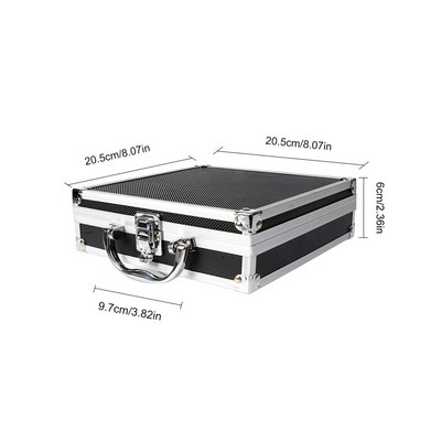 Rīku kaste Alumīnija sakausējuma failu glabāšana Mājas drošs Triecienizturīgs drošības aprīkojums Instrumentu glabāšana Pārnēsājama ceļojumu bagāža