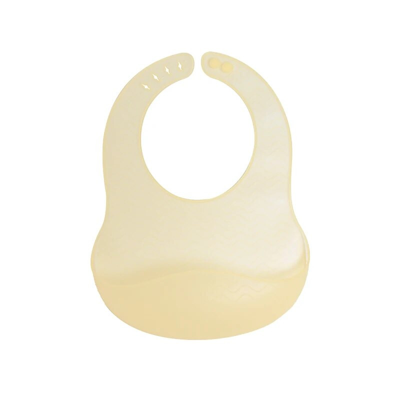 1 τμχ Βρεφική σαλιάρα σιλικόνης Εξαιρετικά ελαφριά πλατύς ώμος Αδιάβροχη ρυθμιζόμενη κυματοειδές σχέδιο Αξεσουάρ μωρού Σαλιάρα βρεφικής τροφής