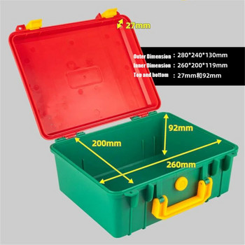 2023 Кутия за инструменти 280x240x130mm Инструмент за безопасност ABS пластмаса Оборудване за съхранение Калъф за инструменти Външен куфар с пяна вътре Кутия за инструменти