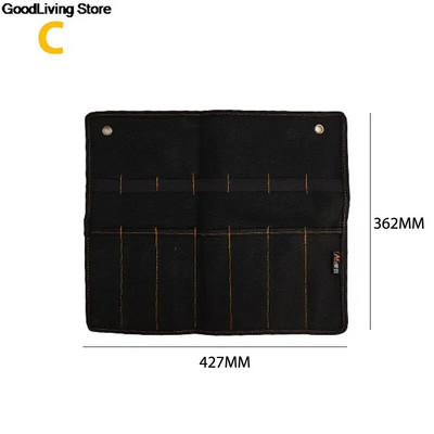 Θήκη μεταφοράς σμίλη 6 μεγεθών Καμβάς θήκη για ρολό με κλειδί Θήκη με 4 τσέπες Organizer για σφυριά μαχαιριών Gouges Carpenter