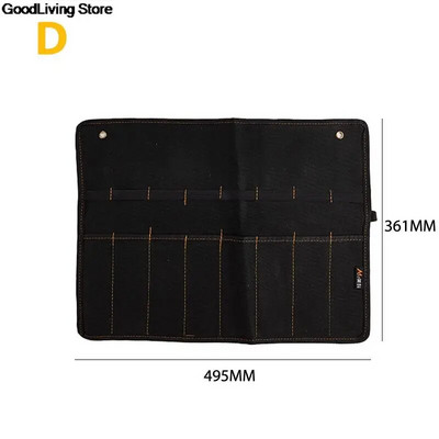 Θήκη μεταφοράς σμίλη 6 μεγεθών Καμβάς θήκη για ρολό με κλειδί Θήκη με 4 τσέπες Organizer για σφυριά μαχαιριών Gouges Carpenter