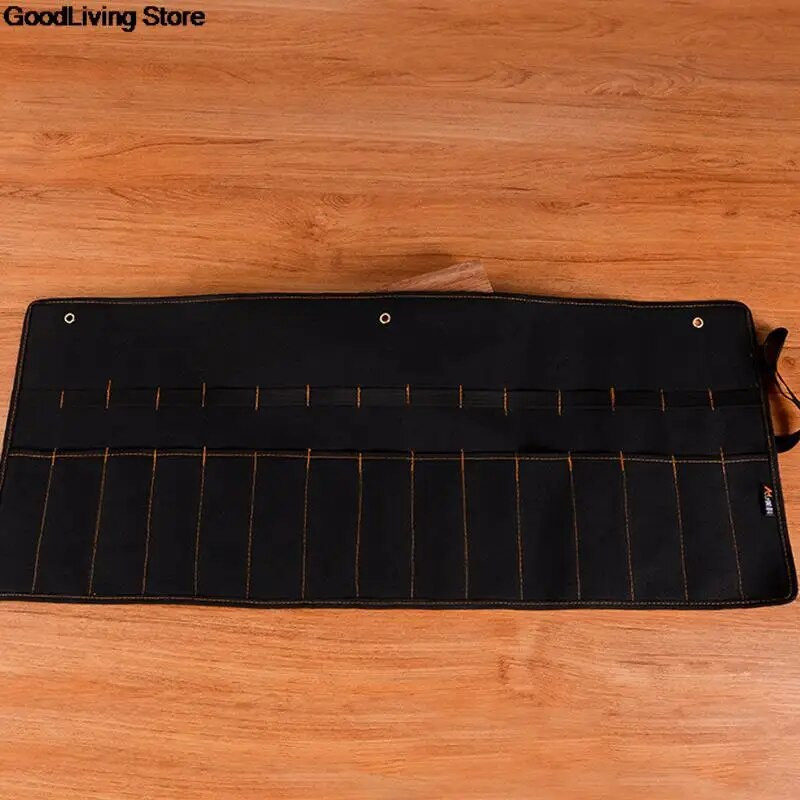 Θήκη μεταφοράς σμίλη 6 μεγεθών Καμβάς θήκη για ρολό με κλειδί Θήκη με 4 τσέπες Organizer για σφυριά μαχαιριών Gouges Carpenter