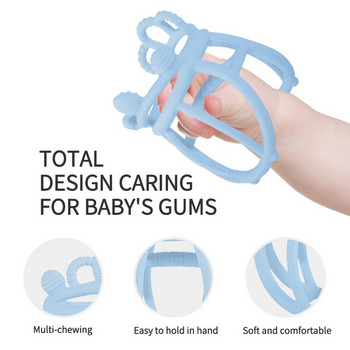 1 бр. Бебешки играчки за гризалки 0 до 12 месеца Обучение Сила на захващане Бебешка играчка за дъвчене Корона Здраве на новородено Моларни дъвчащи аксесоари