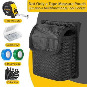 Многофункционална чанта за рулетка за електротехник Найлонова тъкан Джобна торбичка Поставка за колан за техник водопроводчик