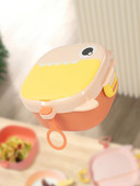 4-osaline beebitoidukausid Põletusvastased Pp-materjalist Kuumust säilitavad dinosauruse lauanõud koos kääride ja lusikaga