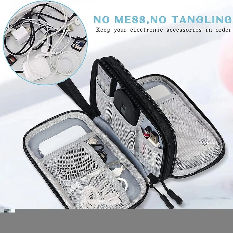 Daudzfunkcionāls instrumentu somas futrālis Ūdensizturīgs neilona glabāšanas organizatora turētājs instrumentu kabeļa divslāņu uzglabāšanas somas instrumentu somām