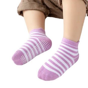 6 чифта/партида 0 до 5 години Нехлъзгащи неплъзгащи се чорапи с дръжки за бебета, малки деца, момчета, момичета, всесезонни памучни чорапи