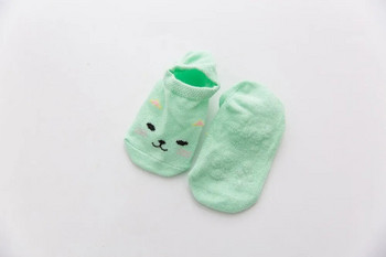 1 ζευγάρι Νεογέννητο μωρό Βαμβακερό Χειμώνα Κορίτσια Αγόρια Παιδικές κάλτσες κινουμένων σχεδίων με θηλιά Μαλακές ζεστές αντιολισθητικές κάλτσες δαπέδου για το σπίτι