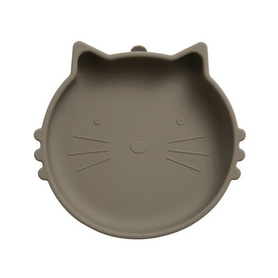Βρεφική πλάκα σιλικόνης για μωρά Χαριτωμένα πιάτα για γάτες Παιδικά φαγητά Επιτραπέζια σκεύη αντιολισθητική βρεφική τροφή χωρίς BPA Μπολ για παιδιά
