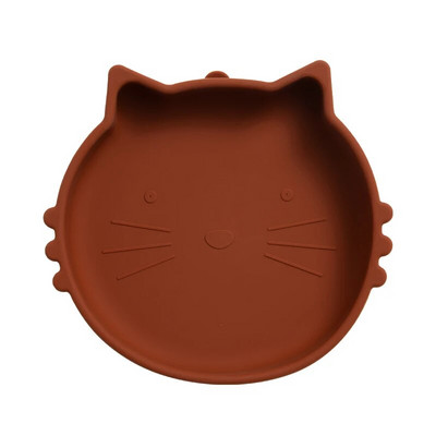 Βρεφική πλάκα σιλικόνης για μωρά Χαριτωμένα πιάτα για γάτες Παιδικά φαγητά Επιτραπέζια σκεύη αντιολισθητική βρεφική τροφή χωρίς BPA Μπολ για παιδιά