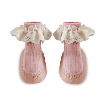 Pavasara Rudens Bērnu Zeķes Mazuļu Grīdas Zeķes Neslīdošs Liels Bow mezgls Iekštelpu Zēni Meitenes Zīdaiņu Apavi Zeķes Pirmā Staiguļa Čības