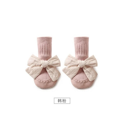 Pavasara Rudens Bērnu Zeķes Mazuļu Grīdas Zeķes Neslīdošs Liels Bow mezgls Iekštelpu Zēni Meitenes Zīdaiņu Apavi Zeķes Pirmā Staiguļa Čības