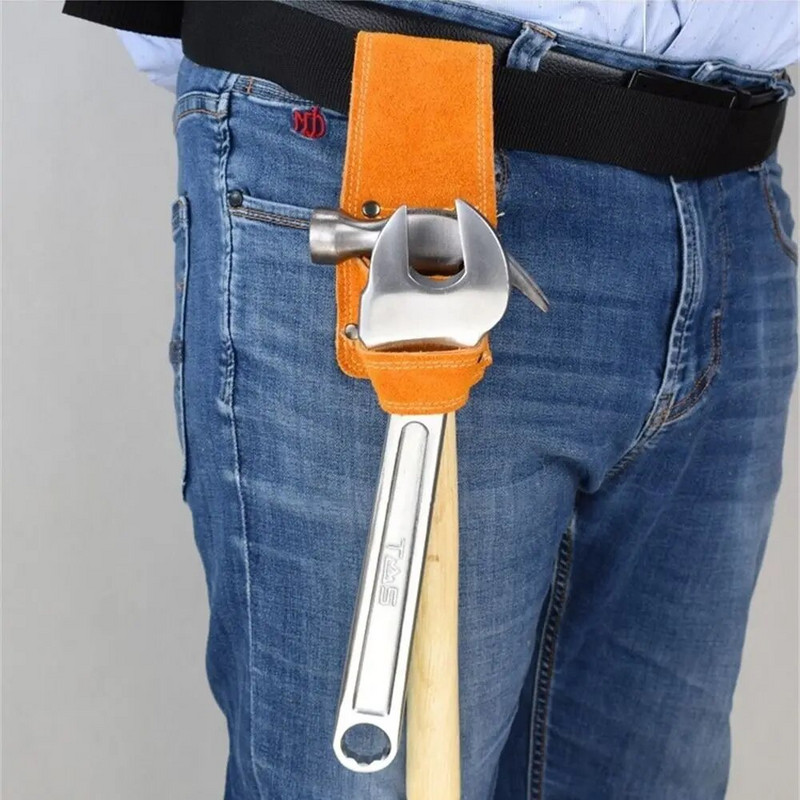 Lihtne nahast tööriistade vöökott Haamervõtmekomplekti hoidik Hoiukott Multifunktsionaalne elektriku puusepatööriistade kotikott