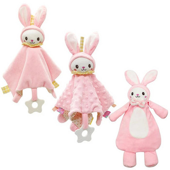 Бебешки плюшени плюшени играчки Карикатура Bear Bunny Soothe Appease Towel Appease Doll For Newborn Мека утешителна кърпа Играчка за сън Подарък
