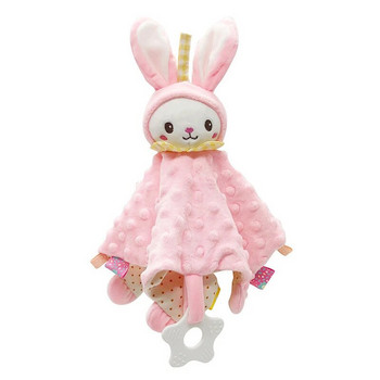Бебешки плюшени плюшени играчки Карикатура Bear Bunny Soothe Appease Towel Appease Doll For Newborn Мека утешителна кърпа Играчка за сън Подарък