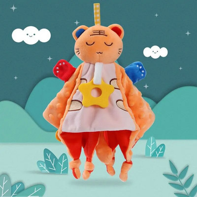 Βρεφικά βελούδινα γεμιστά παιχνίδια κινουμένων σχεδίων Bear Bunny Soothe Appease Towel Appease Doll για νεογέννητο Μαλακό ανακουφιστικό πετσέτα δώρο παιχνίδι ύπνου