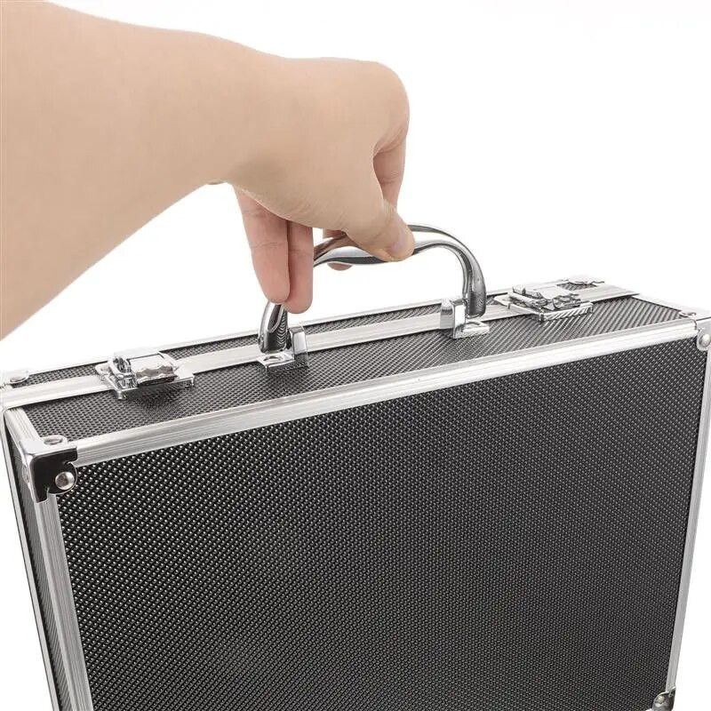 Pārnēsājamas glabāšanas kastes rīku organizētāji un daudzfunkcionālas sprādzes, alumīnija sakausējuma metāla roktura instrumentu kaste