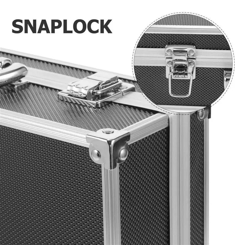 Pārnēsājamas glabāšanas kastes rīku organizētāji un daudzfunkcionālas sprādzes, alumīnija sakausējuma metāla roktura instrumentu kaste