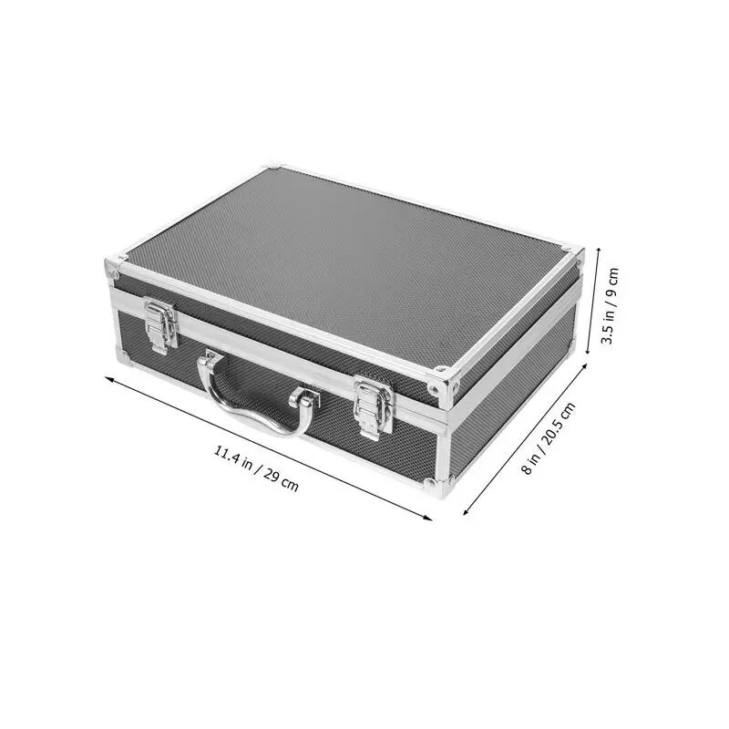 Pārnēsājamas glabāšanas kastes rīku organizētāji un daudzfunkcionālas sprādzes, alumīnija sakausējuma metāla roktura instrumentu kaste