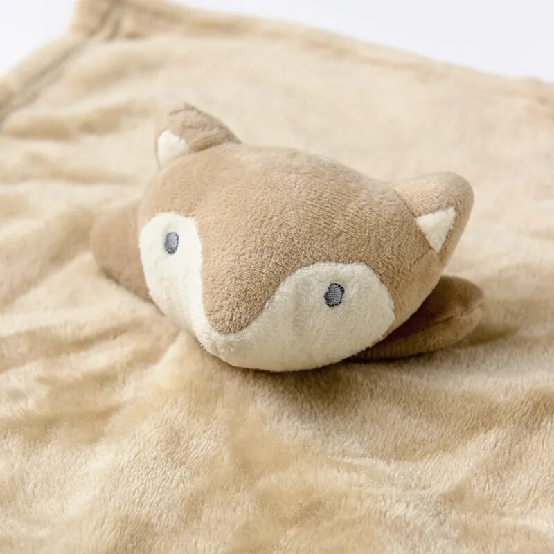 Βρεφικά γεμιστό Παιχνίδι Ζώων Καταπραΰνει Πετσέτα Ηρεμίας Χαριτωμένο αρκουδάκι βελούδινη κουδουνίστρα Μαλακή κουβέρτα κούκλα βελούδινη κούκλα άνεσης για νεογέννητο παιχνίδι συντροφιάς ύπνου