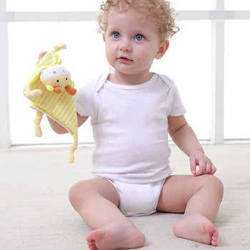 Baby Appease Хавлиена кърпа с цветни етикети Мека памучна залъгалка Гризалка Бебета Удобен сън Гушкане Гушкане Одеяло Играчки