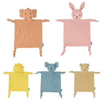 Βρεφική κουβέρτα από βαμβακερή μουσελίνα Μαλακή κούκλες ύπνου για παιδιά Παιδική μόδα Sleep παιχνίδι καταπραΰνει σαλιάρες για πετσέτες