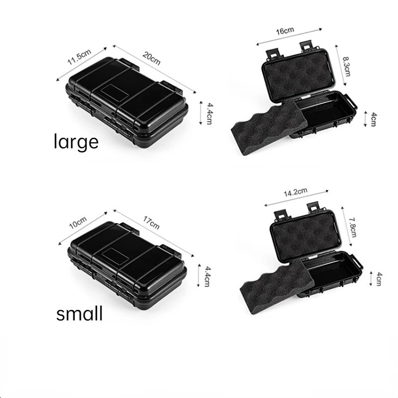 Sabiezināta ūdensnecaurlaidīga instrumentu kaste Aizzīmogots ūdensnecaurlaidīgs korpuss mobilajiem tālruņiem āra ceļojumiem ar kokvilnas nokrišanu izturīgu uzglabāšanas kasti