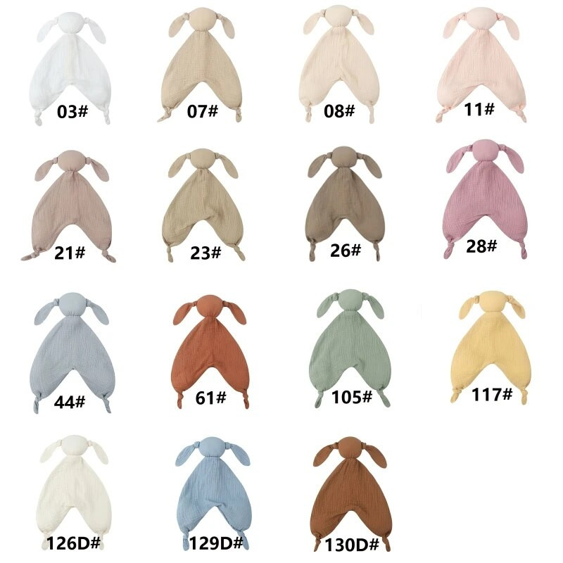 Βρεφική κουβέρτα ασφαλείας Καταπραϋντική πετσέτα ηρεμίας Μαλακή πετσέτα ζώων κουνέλι βελούδινη σαλιάρα οδοντοφυΐας για βρέφη Comfort ύπνου νοσηλευτική