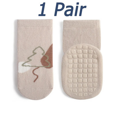 1 ζευγάρι Φθινοπωρινές χειμερινές κάλτσες μωρού Kawaii Baby Tube Αντιολισθητική κάλτσα δαπέδου Cartoon Bear Duck Cotton print Αξεσουάρ για νεογέννητο νήπιο
