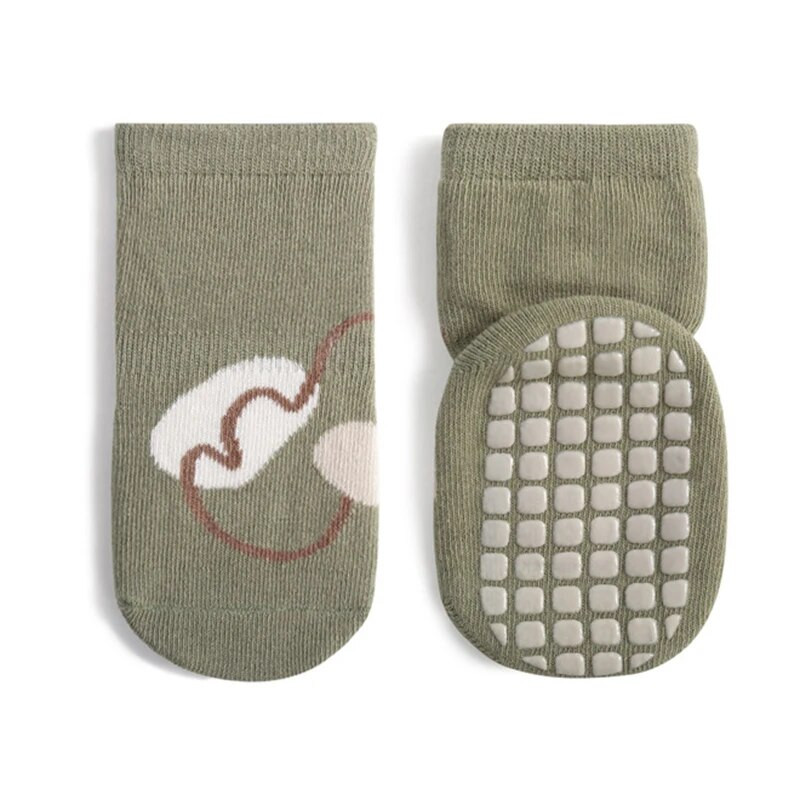 1 ζευγάρι Φθινοπωρινές χειμερινές κάλτσες μωρού Kawaii Baby Tube Αντιολισθητική κάλτσα δαπέδου Cartoon Bear Duck Cotton print Αξεσουάρ για νεογέννητο νήπιο