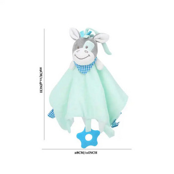 Мека бебешка кърпа за сън Плюшено одеяло за новородени 0 12 месеца Плюшени животни Плюшена играчка за сън за бебета Момичета Дрънкалки Гризалка