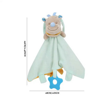 Мека бебешка кърпа за сън Плюшено одеяло за новородени 0 12 месеца Плюшени животни Плюшена играчка за сън за бебета Момичета Дрънкалки Гризалка