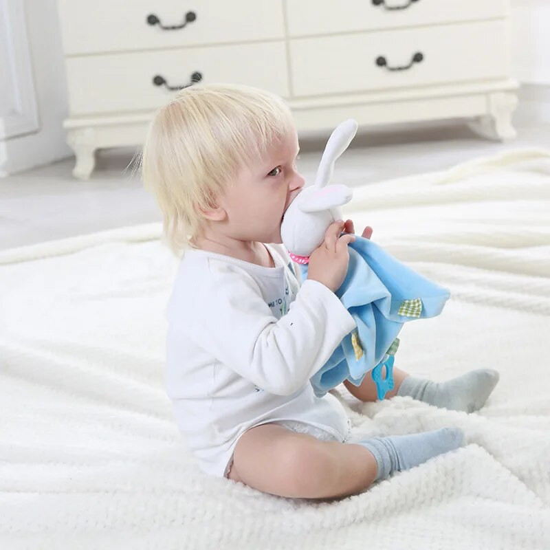 Πετσέτα μωρού Πετσέτα για μωρά Appease Κουβέρτα ασφαλείας για νεογέννητο Καταπραϋντικό μαλακό ανακουφιστικό παιχνίδι για νήπια Πετσέτες κούκλας κουνελιών