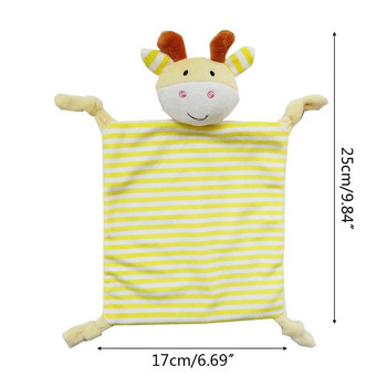 Бебешки играчки Защитно одеяло Мека залъгалка за лягане Бебешки плюшени играчки Комфортна кърпа Успокояване на съня Плюшени бебешки кукли Слон