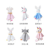 Beebi plüüsist täidisega mänguasjad Turvasilt Armsad topisega loomatekk Lohistaja r Jänku rahustab rahustav rätik vastsündinu duši all