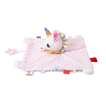 Παιχνίδια με βελούδινα μωρά Ετικέτα ασφαλείας Χαριτωμένη γεμιστή κουβέρτα ζώων Comforter r Bunny Soothe Appease Πετσέτα Νεογέννητο Δώρο ντους μωρού