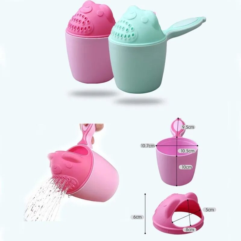 Cartoon Baby Bath Cap Shampoo Cup Baby Bath Spoon Children's Shampoo Cup Παιδικά εργαλεία μπάνιου