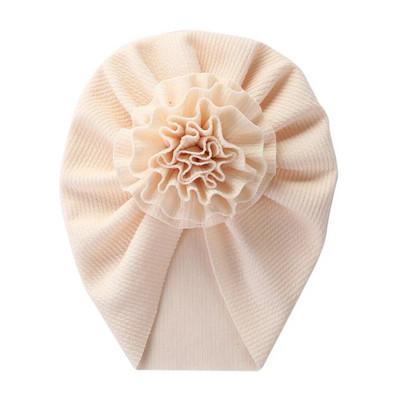 Armas lilleline beebi turbanmüts pehme elastne laste nokamüts Sügistalvine soliidne beebitüdruku mütsid vastsündinule Aksessuaarid