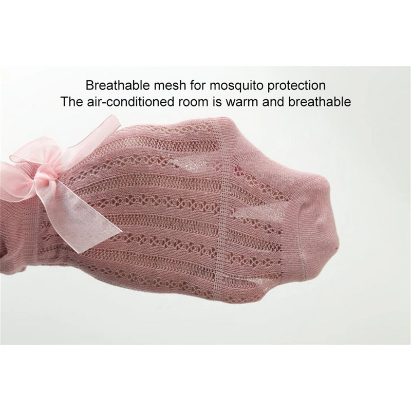 Väikelaste tüdrukute pikad sukad Printsess, ühevärvilised armsad, hingavad, lõdva suuga sokid üle põlve ulatuvad sokid 0-24M