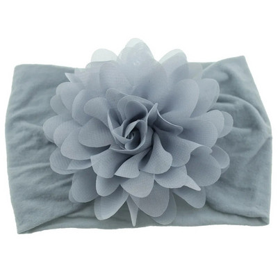Νέο χαριτωμένο μαλακό ελαστικό λουλούδι σιφόν μωρό κεφαλόδεσμο για νεογέννητο κόμπο με φαρδύ νάιλον περιτυλίγματα κεφαλής για βρέφη Κορίτσια φωτογραφικά στηρίγματα