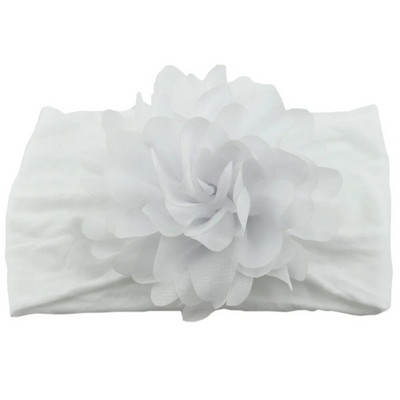 Νέο χαριτωμένο μαλακό ελαστικό λουλούδι σιφόν μωρό κεφαλόδεσμο για νεογέννητο κόμπο με φαρδύ νάιλον περιτυλίγματα κεφαλής για βρέφη Κορίτσια φωτογραφικά στηρίγματα