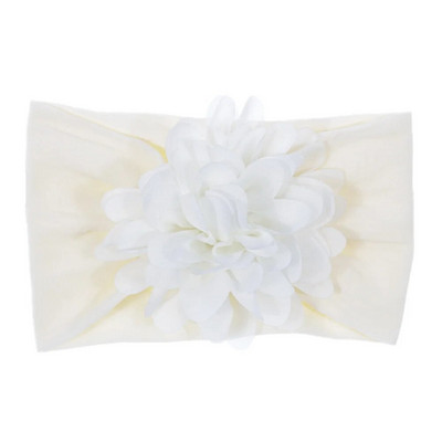 Νέο χαριτωμένο μαλακό ελαστικό λουλούδι σιφόν μωρό κεφαλόδεσμο για νεογέννητο κόμπο με φαρδύ νάιλον περιτυλίγματα κεφαλής για βρέφη Κορίτσια φωτογραφικά στηρίγματα