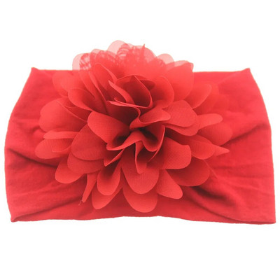 Νέο χαριτωμένο μαλακό ελαστικό λουλούδι σιφόν μωρό κεφαλόδεσμο για νεογέννητο κόμπο με φαρδύ νάιλον περιτυλίγματα κεφαλής για βρέφη Κορίτσια φωτογραφικά στηρίγματα