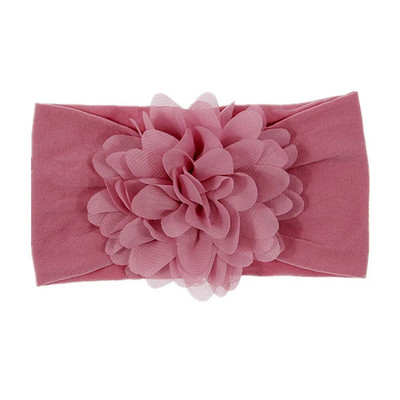 Νέο χαριτωμένο μαλακό ελαστικό λουλούδι σιφόν μωρό κεφαλόδεσμο για νεογέννητο κόμπο με φαρδύ νάιλον περιτυλίγματα κεφαλής για βρέφη Κορίτσια φωτογραφικά στηρίγματα