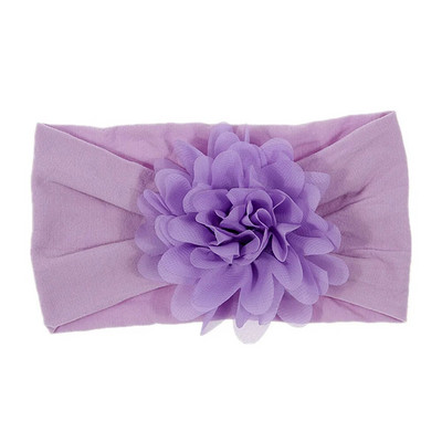 Νέο χαριτωμένο μαλακό ελαστικό λουλούδι σιφόν μωρό κεφαλόδεσμο για νεογέννητο κόμπο με φαρδύ νάιλον περιτυλίγματα κεφαλής για βρέφη Κορίτσια φωτογραφικά στηρίγματα