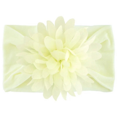 Нов сладък шифон с цветя Бебешка мека разтеглива лента за глава Новородено Широк възел Найлонови повязки за глава Бебешки момичета Шапки Реквизит за снимки