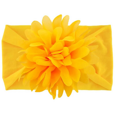 Нов сладък шифон с цветя Бебешка мека разтеглива лента за глава Новородено Широк възел Найлонови повязки за глава Бебешки момичета Шапки Реквизит за снимки