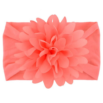 Нов сладък шифон с цветя Бебешка мека разтеглива лента за глава Новородено Широк възел Найлонови повязки за глава Бебешки момичета Шапки Реквизит за снимки